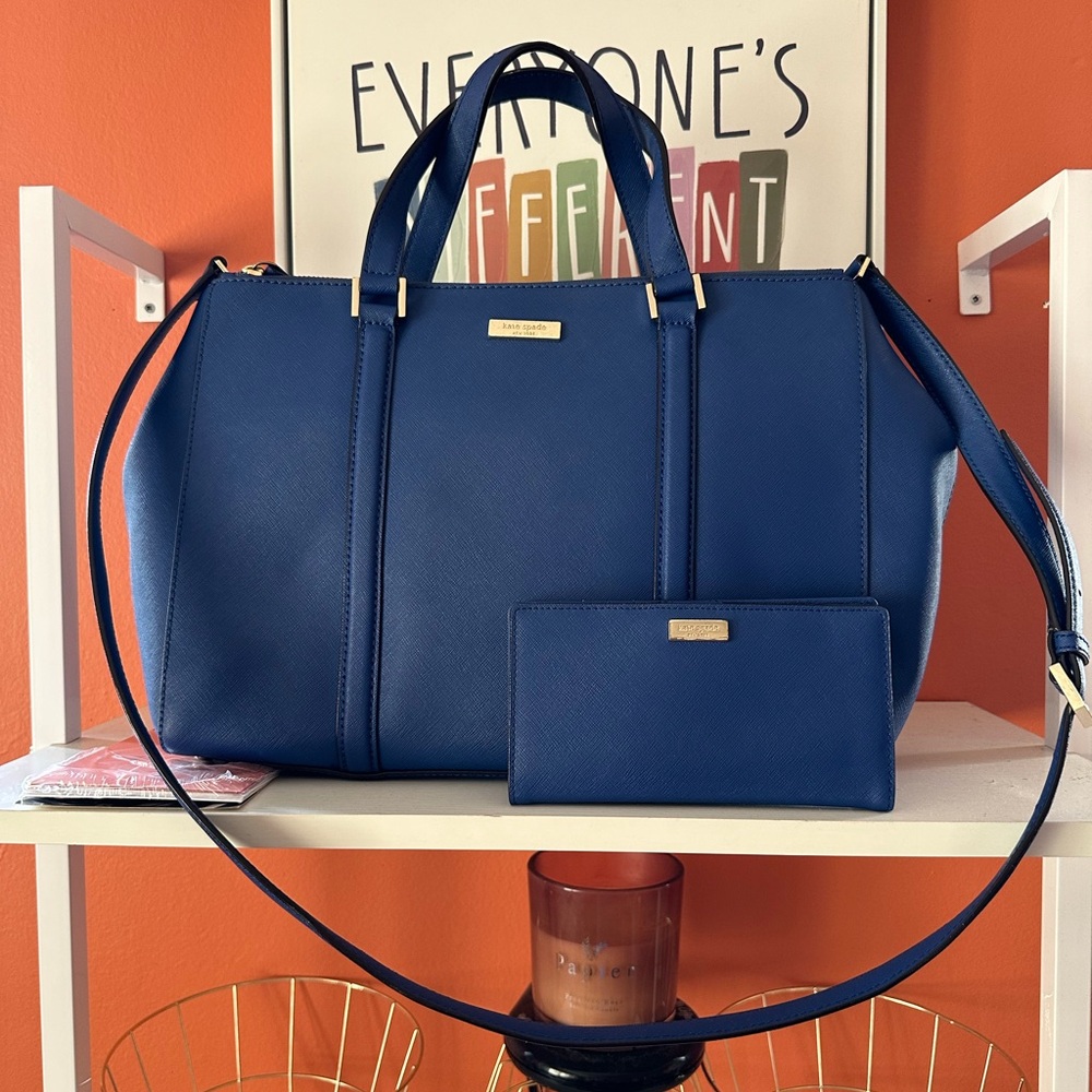 KATE SPADE Newbury Lane Satchel Bag w/ Wallet (EUC)